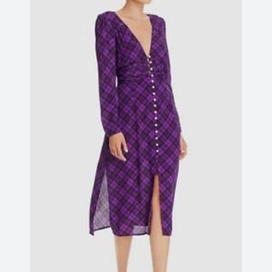 Rahi Purple Trista Plaid Women's Dress Size Xs